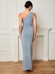 One Shoulder Maxi Dress in Sage Green